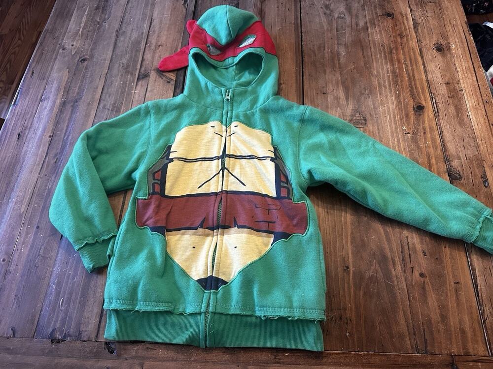 Nickelodeon Teenage Mutant Ninja Turtles Jacket Size 5 Boys Raphael Full Zip